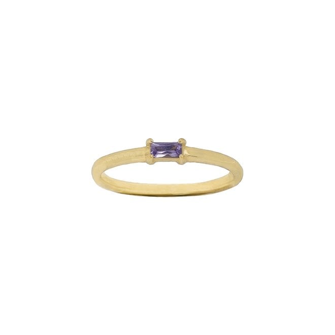 Baguette Lilac Ring