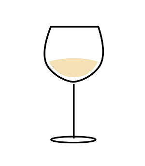 bourgogne witte wijnglas