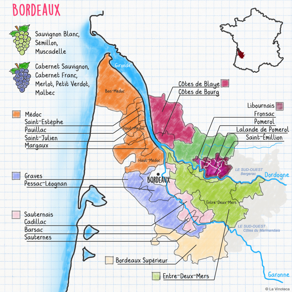 Witte Bordeaux wijnen