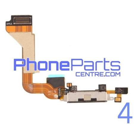 Dock connector / oplaadpunt met microfoon voor iPhone 4 (5 pcs)