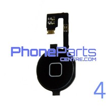Volledige home button met kabel voor iPhone 4 (5 pcs)