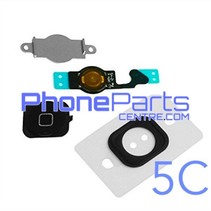 Full home button / flex cable for iPhone 5C (5 pcs)