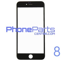 6D glas - donkere winkelverpakking voor iPhone 8 (10 stuks)