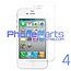 Tempered glass  0.3MM 2.5D - zonder verpakking voor iPhone 4 (50 stuks)