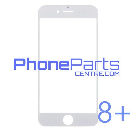 6D glas - witte winkelverpakking voor iPhone 8 Plus (10 stuks)