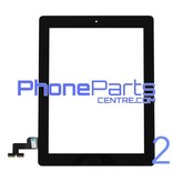 Touchscreen / glazen voorkant / home button voor iPad 2 (2 stuks)