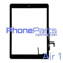 Touchscreen / glazen voorkant / home button voor iPad Air 1 (2 stuks)