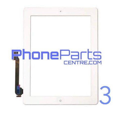 Touchscreen / glazen voorkant / home button voor iPad 3 (2 stuks)