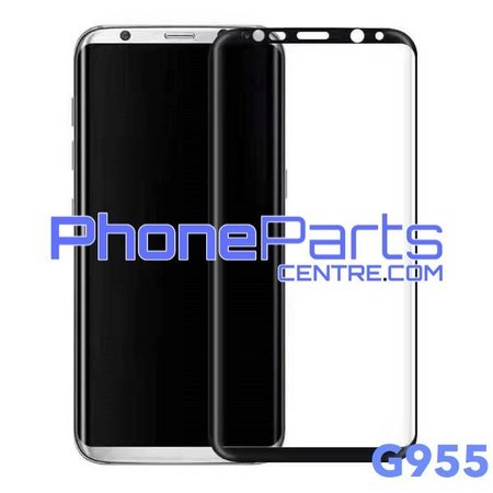 G955 Gebogen tempered glass - zonder verpakking voor Galaxy S8 Plus - G955 (25 stuks)