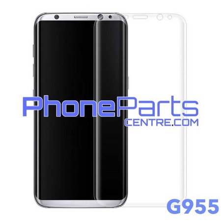 G955 Gebogen tempered glass - zonder verpakking voor Galaxy S8 Plus - G955 (25 stuks)