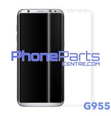 G955 Gebogen tempered glass - winkelverpakking voor Galaxy S8 Plus - G955 (10 stuks)