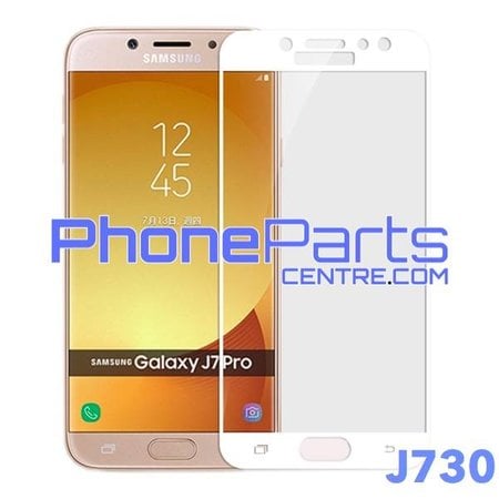 J730 5D tempered glass premium kwaliteit - zonder verpakking voor Galaxy J7 Pro (2017) - J730 (25 stuks)