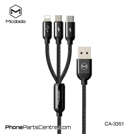 Mcdodo Mcdodo 3-in-1 Lightning Kabel + Micro-USB + Type C CA-3351 1.2m (5 stuks)