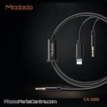 Mcdodo 2-in-1 3.5mm Jack AUX Kabel naar Lightning + 3.5mm Jack AUX CA-3360 1.2m (5 stuks)