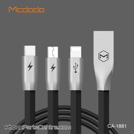 Mcdodo Mcdodo 3-in-1 Lightning Cable + Micro-USB + Type C - CA-1881 1.2m (5 pcs)