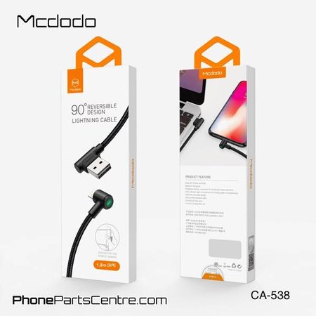 Mcdodo Mcdodo 90 Degrees with LED Lightning Cable - CA-5381 1.8m (10 pcs)