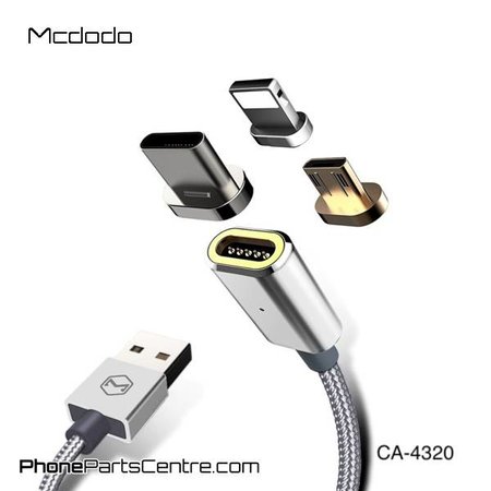 Mcdodo Mcdodo Magnetic Lightning Cable + Micro-USB + Type C - CA-4321 1.2m (2 pcs)