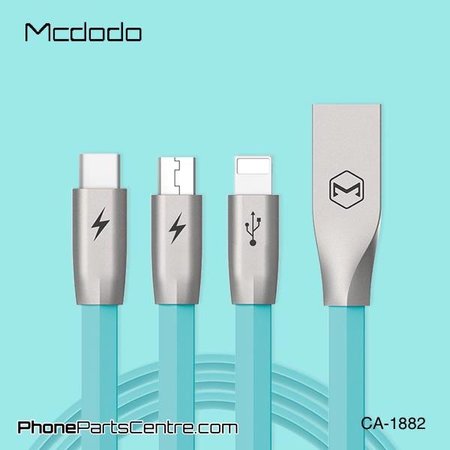 Mcdodo Mcdodo 3-in-1 Lightning Cable + Micro-USB + Type C - CA-1881 1.2m (5 pcs)