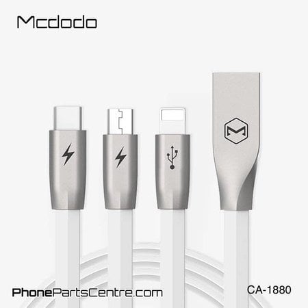 Mcdodo Mcdodo 3-in-1 Lightning Kabel + Micro-USB + Type C - CA-1881 1.2m (5 stuks)