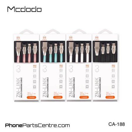 Mcdodo Mcdodo 3-in-1 Lightning Cable + Micro-USB + Type C - CA-1881 1.2m (5 pcs)