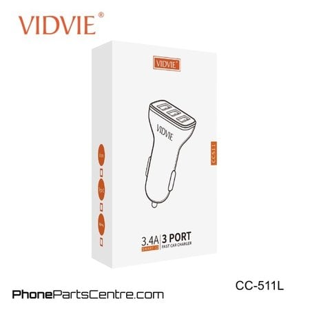 Vidvie Car Charger Lightning Cable 3 USB CC-511L (10 pcs)