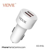 Vidvie Autolader Lightning Kabel 2 USB CC-512L (10 stuks)