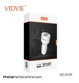 Vidvie Car Charger Type C Cable 3 USB CC-513T (10 pcs)