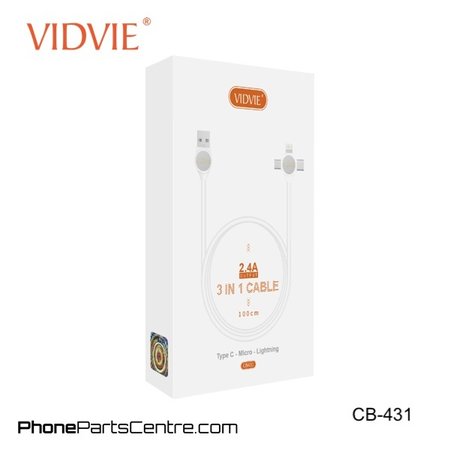 Vidvie  3 in 1 Lightning Cable + Micro-USB + Type C CB-431 (10 pcs)