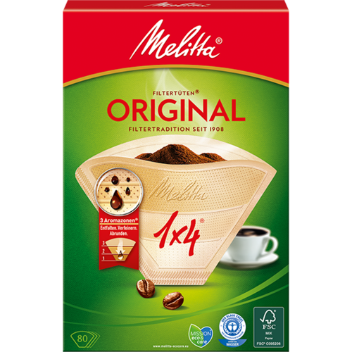 Melitta Papieren Filter 1x4/80 - FSC papier 