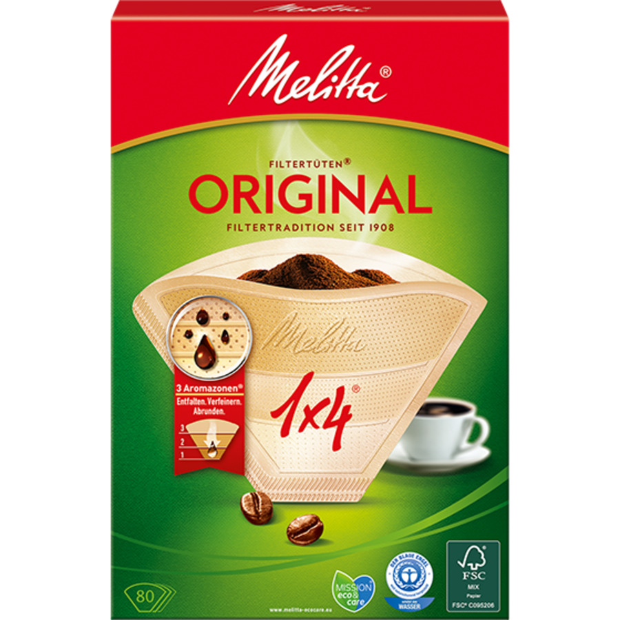 Melitta Papieren Filter 1x4/80 - FSC papier