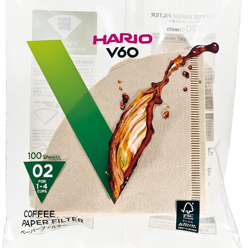 Hario V60 filterpapier 02 100 stuks 