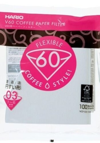 Hario V60 filterpapier 03 100 stuks 