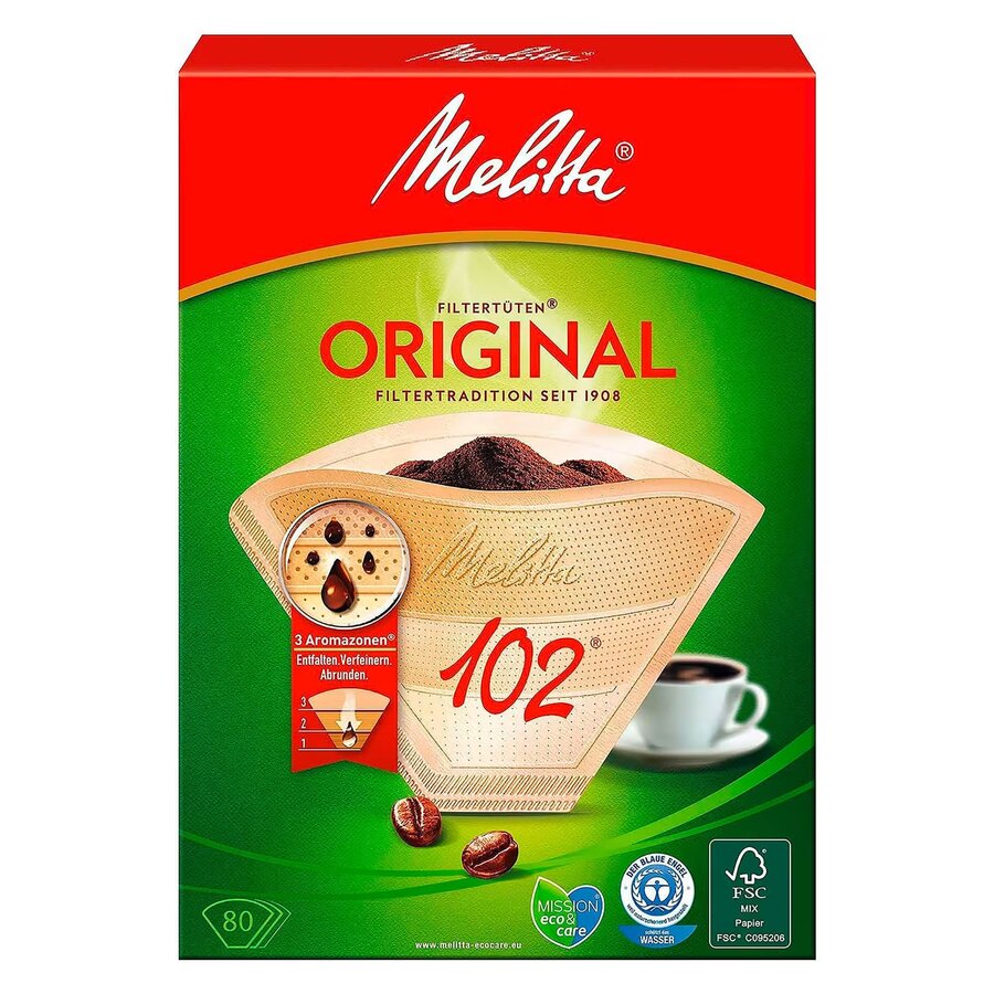 Melitta Papieren Filter 102/80 - bruin