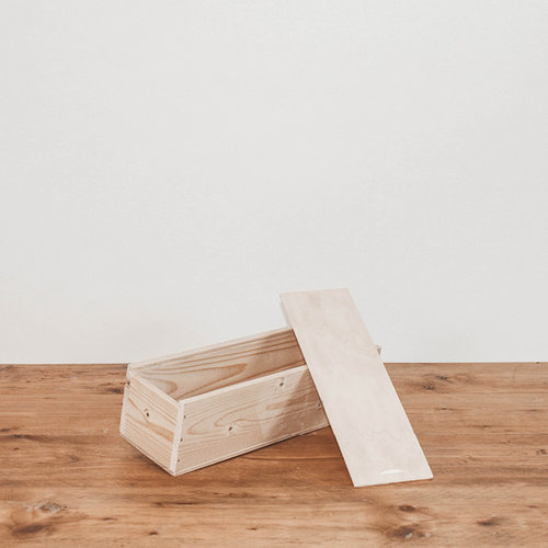Houten wijnkist (met omdoos) - 1 fles