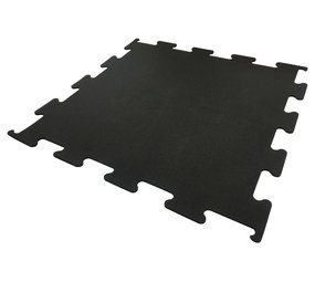 Fitness Vloer Interlock 8 mm full black 100x100x0,8cm Fitness Vloer Interlock 8 mm full black 100x100x0,8cm