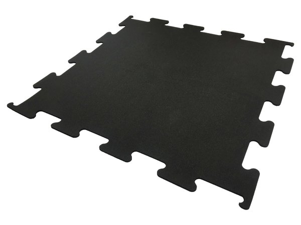 Fitness Vloer Interlock 8 mm full black 100x100x0,8cm