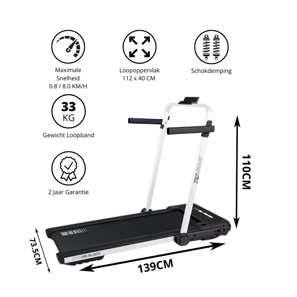 Everfit Loopband TFK-135-SLIM - Ruimtebesparend