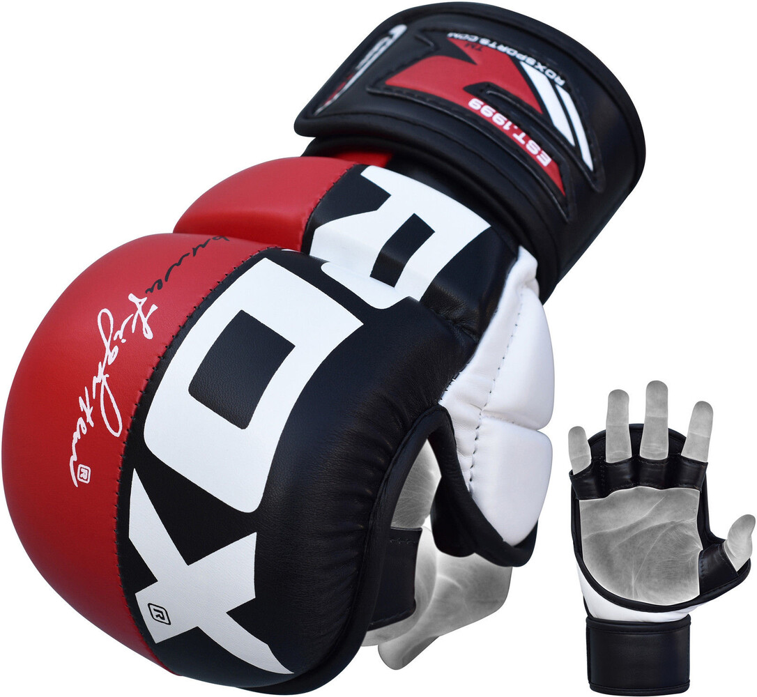 RDX Sports T6 MMA Grappling Handschoenen  Rood RDX Sports T6 MMA Grappling Handschoenen  Rood