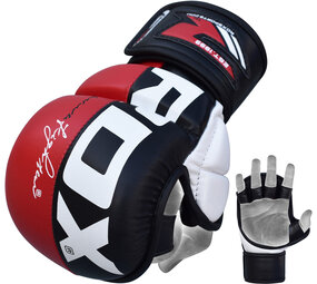 RDX Sports T6 MMA Grappling Handschoenen Rood RDX Sports T6 MMA Grappling Handschoenen Rood