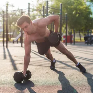 dumbbell renegade row