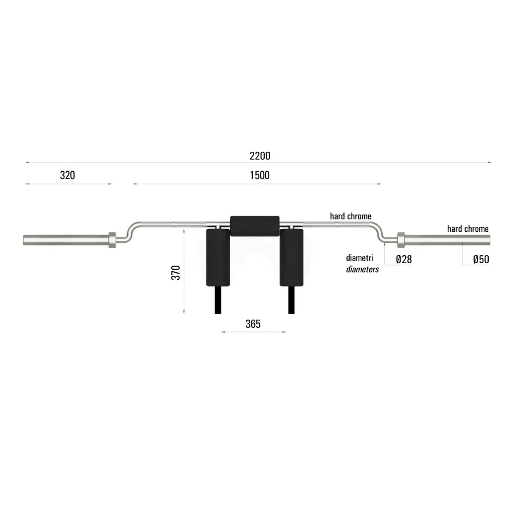 Toorx Fitness SSB Safety Squat Bar - inclusief pads