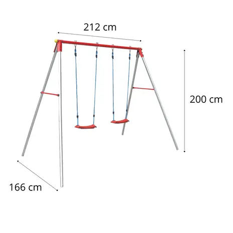 Garlando Stalen Schommel Candy 2 Plus Dubbel Garlando Stalen Schommel Candy 2 Plus Dubbel