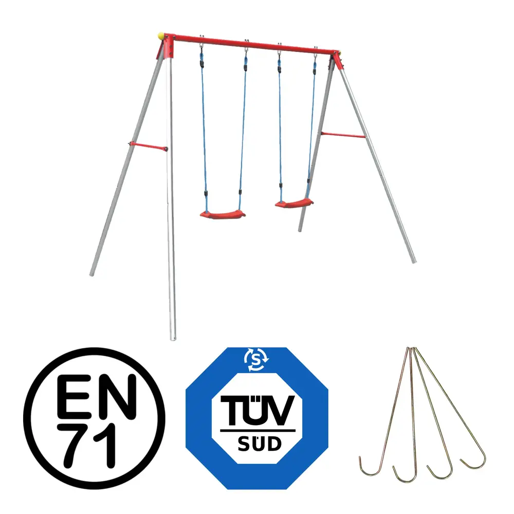 Garlando Stalen Schommel Candy 2 Plus Dubbel Garlando Stalen Schommel Candy 2 Plus Dubbel