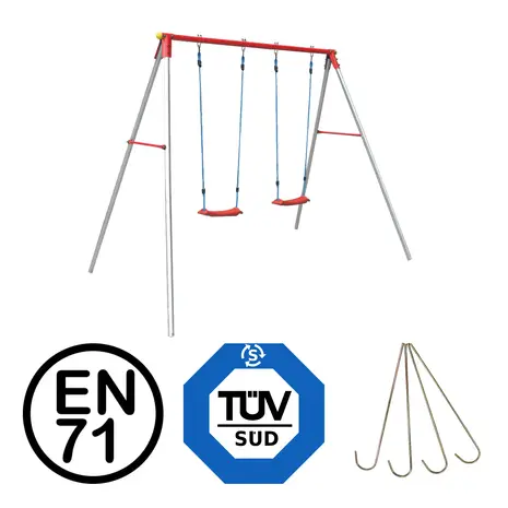 Garlando Stalen Schommel Candy 2 Plus Dubbel Garlando Stalen Schommel Candy 2 Plus Dubbel