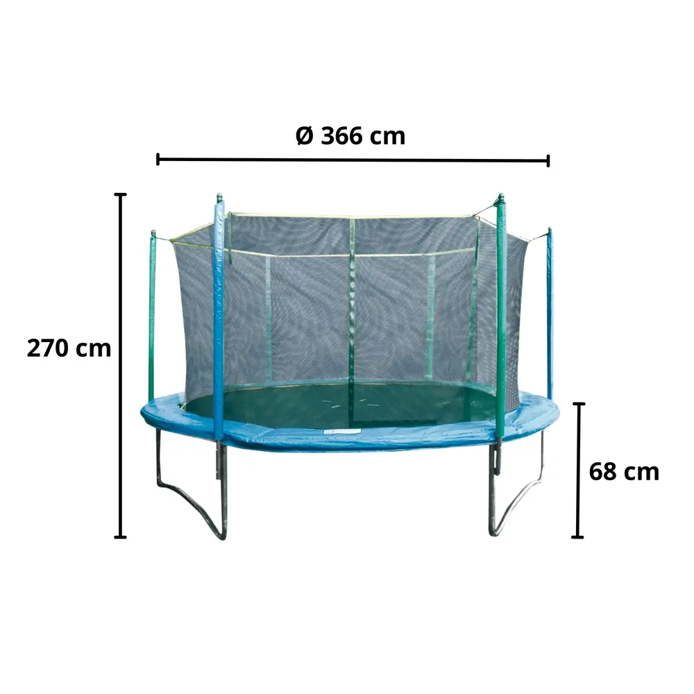 Garlando Combi XL Trampoline - met veiligheidsnet - 366 cm Garlando Combi XL Trampoline - met veiligheidsnet - 366 cm