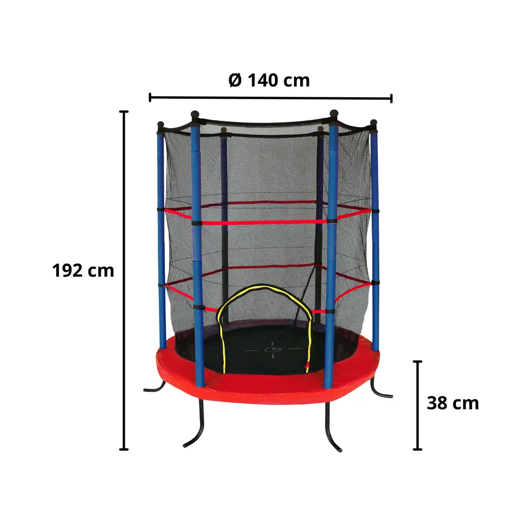 Garlando Combi XS Kids Trampoline - met veiligheidsnet - 140 cm Garlando Combi XS Kids Trampoline - met veiligheidsnet - 140 cm