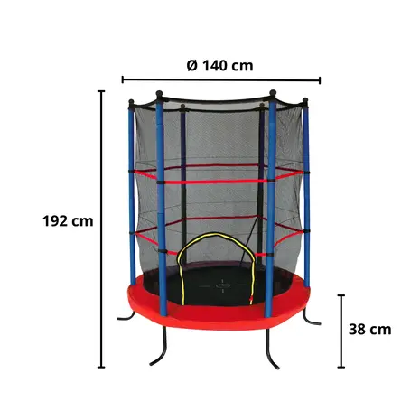 Garlando Combi XS Kids Trampoline - met veiligheidsnet - 140 cm Garlando Combi XS Kids Trampoline - met veiligheidsnet - 140 cm