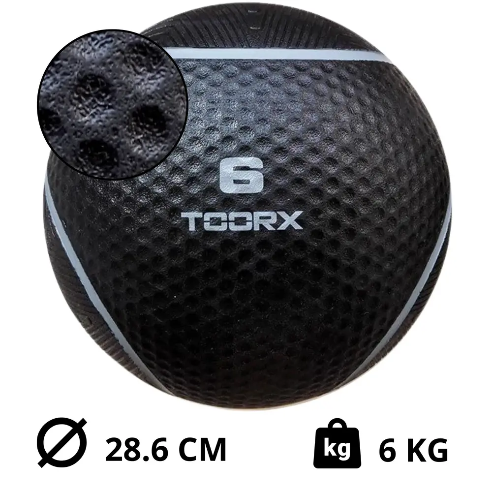 Toorx Fitness Medicine Ball 1 - 6 kg | Full Black Toorx Fitness Medicine Ball 1 - 6 kg | Full Black