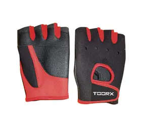 Toorx Fitness Fitnesshandschoenen - Leer - Rood Toorx Fitness Fitnesshandschoenen - Leer - Rood
