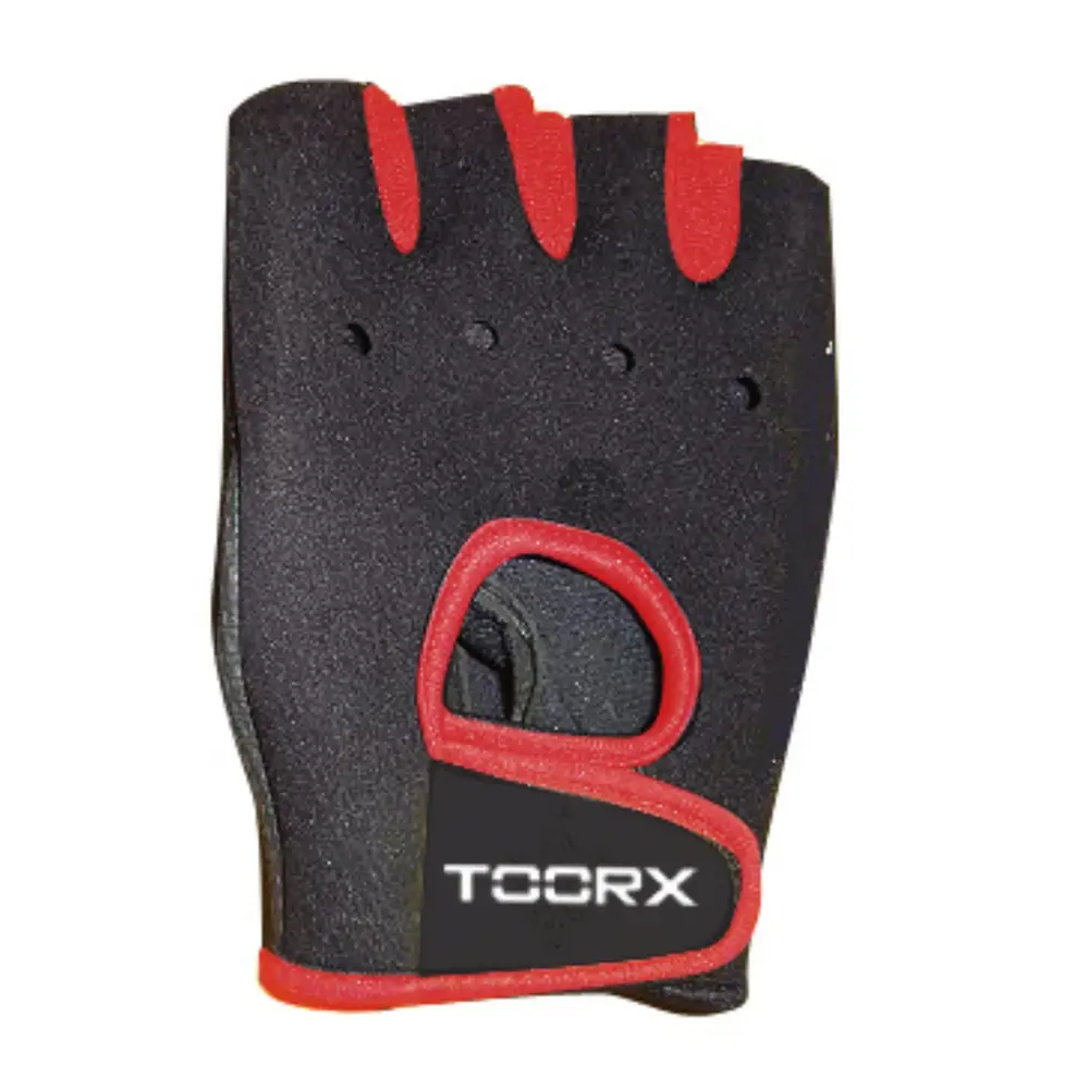Toorx Fitness Fitnesshandschoenen - Leer - Rood Toorx Fitness Fitnesshandschoenen - Leer - Rood